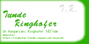 tunde ringhofer business card